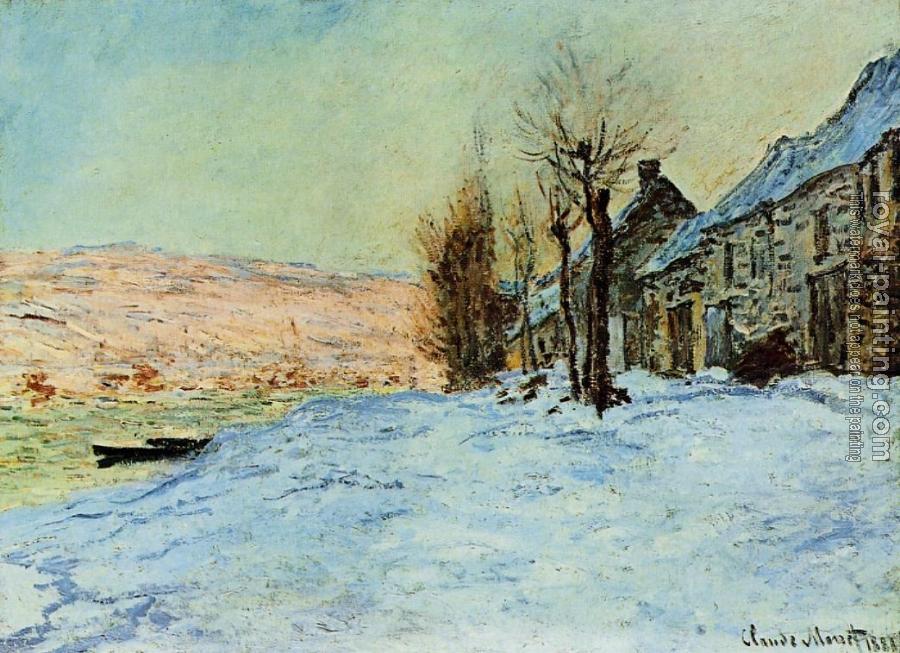 Claude Oscar Monet : Lavacourt, Sun and Snow